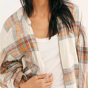 Free People Mattie Plaid Bomber Jacket